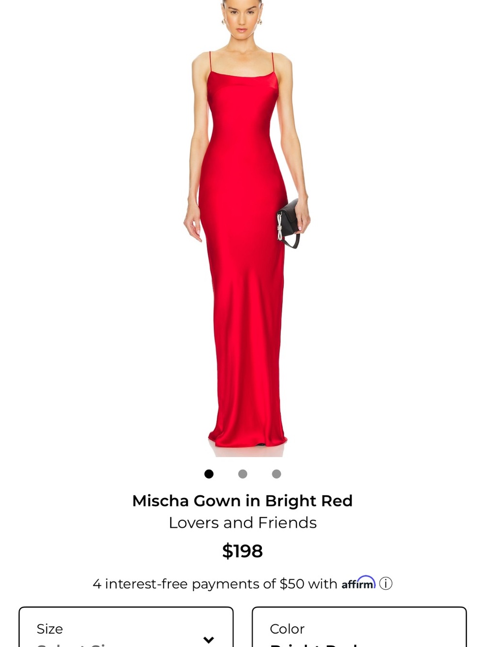 Lovers + Friends Mischa Strapless Slip Gown in Bright Red